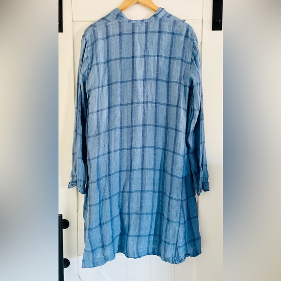 NWT CP Shades Linen Jasmine Plaid Print Tunic - Picture 6 of 7